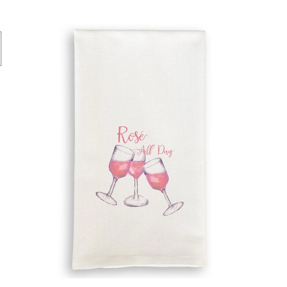 NEW French Graffiti Dish Towel - Rose All Day